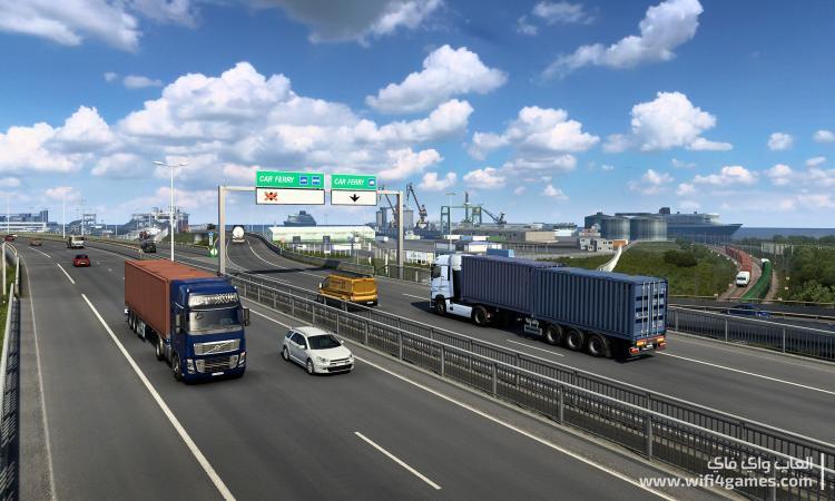 تحميل لعبة الشاحنات Euro Truck Simulator 2 مع جميع الإضافات