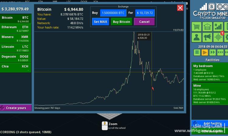 تحميل لعبة محاكي تعدين العملات الرقمية Crypto Miner Tycoon